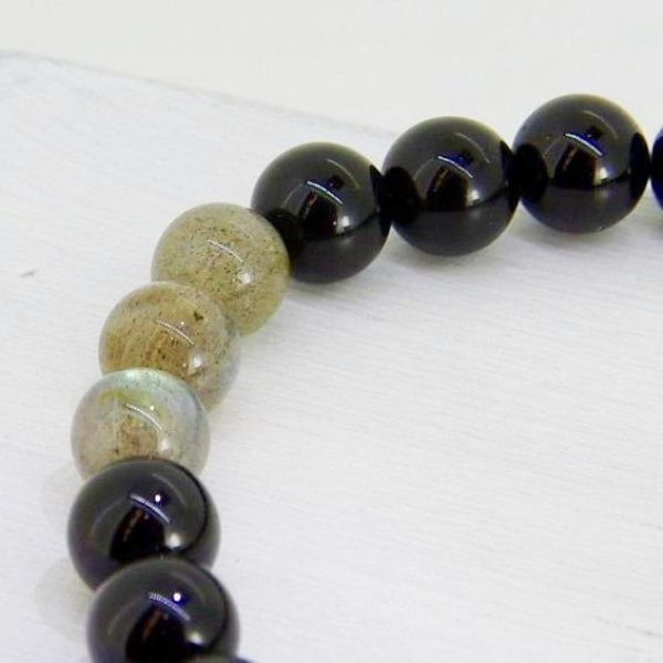 画像9: ラブラドライト&ブラックトルマリンブレスレット