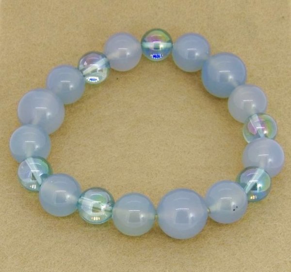 画像6: ブルーカルセドニー&アクアオーラブレスレット