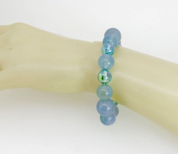 画像8: ブルーカルセドニー&アクアオーラブレスレット