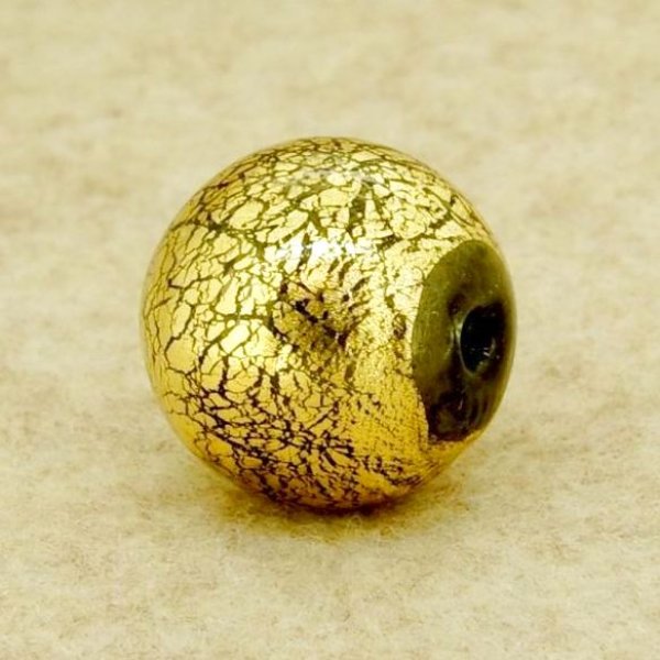 画像6: ベネチアンガラス 吹きガラス 丸玉 黒×金