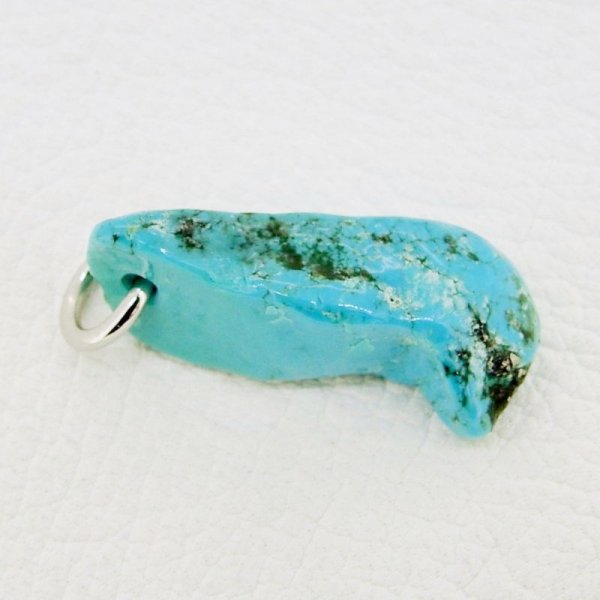 画像4: ラフ ターコイズ ペンダント 細 12月誕生石