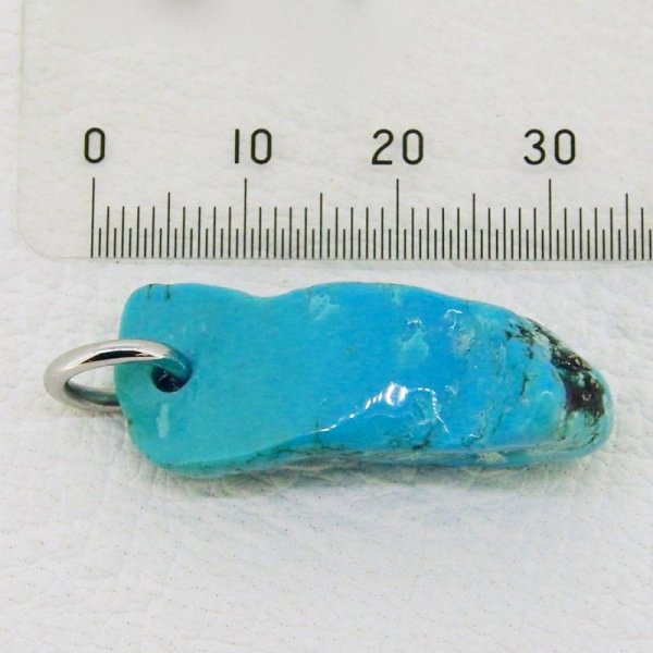 画像11: ラフ ターコイズ ペンダント 細 12月誕生石