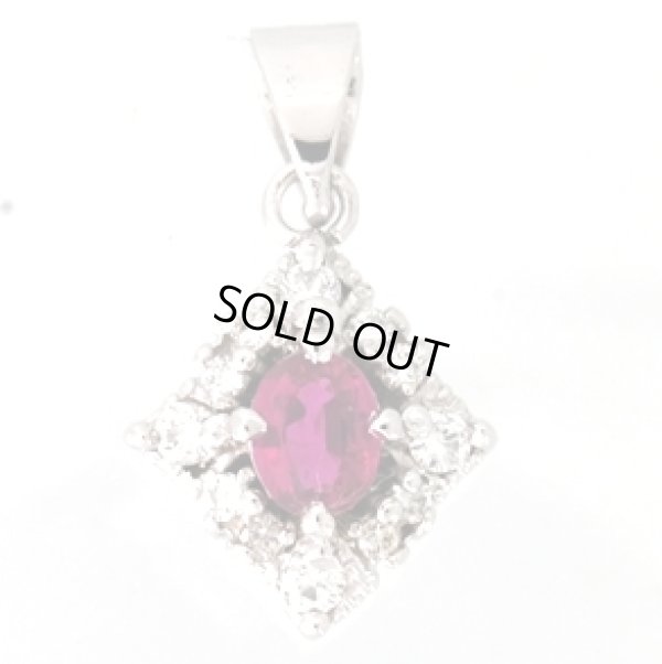 画像7: Pt900/K18WG ルビー・ダイヤ入りペンダントネックレス