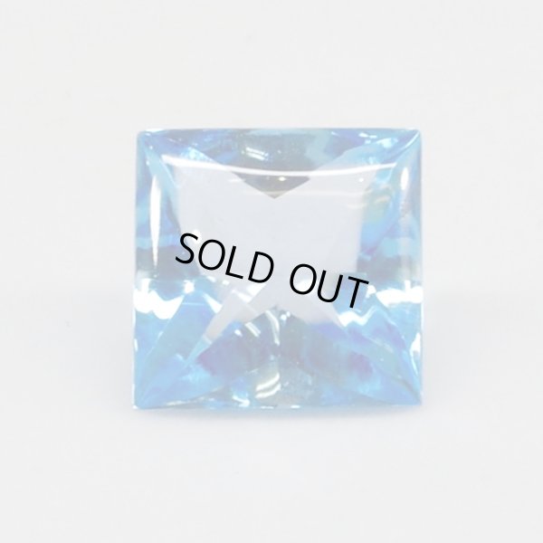 画像1: ブルートパーズ 約8mm角 約2.93ct｜11月誕生石ルース