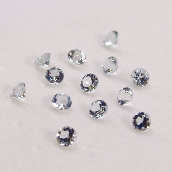 画像3: アクアマリン ラウンド φ約2.5mm　3月誕生石