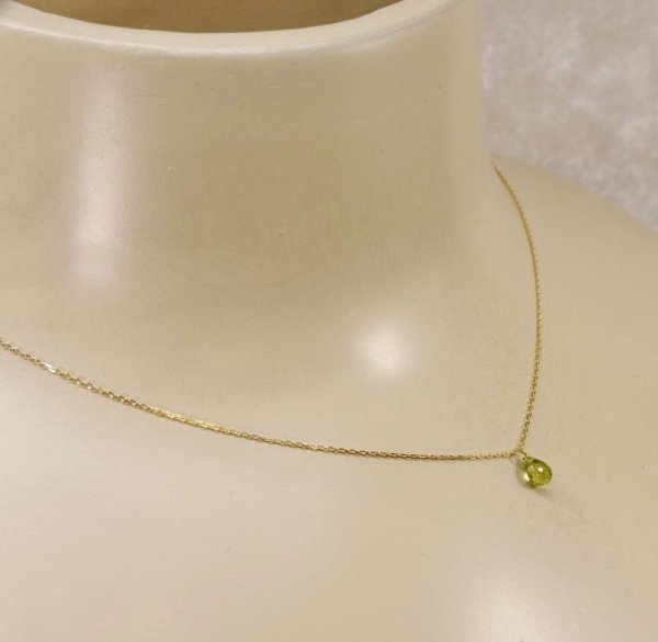 画像4: K10ネックレス　ペリドットペンダント