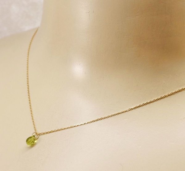 画像5: K10ネックレス　ペリドットペンダント