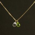 画像4: K10ネックレス　ペリドット×クリアクォーツペンダント