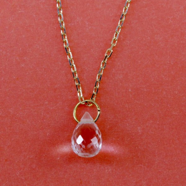 画像9: K10ネックレス　クリアクォーツペンダント