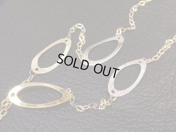 画像14: K18YG×K18WGオーバルミックスロングネックレス