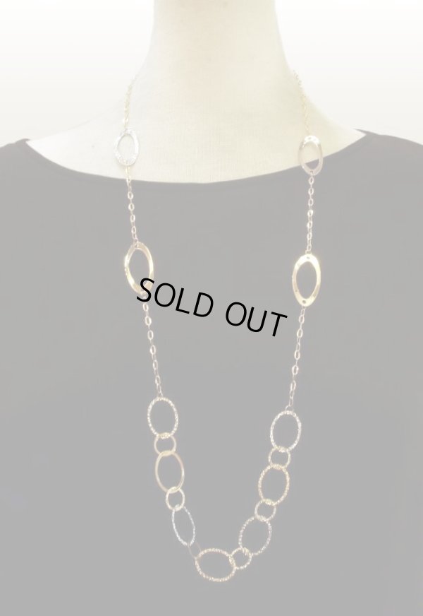 画像8: K18YG×K18WGオーバルミックスロングネックレス