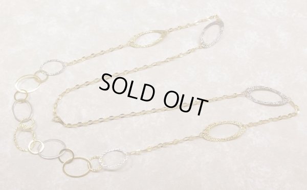 画像12: K18YG×K18WGオーバルミックスロングネックレス