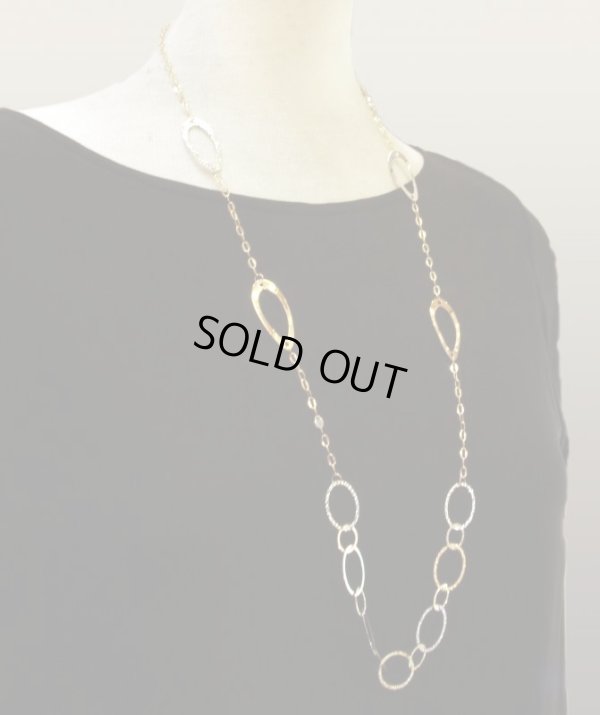 画像9: K18YG×K18WGオーバルミックスロングネックレス