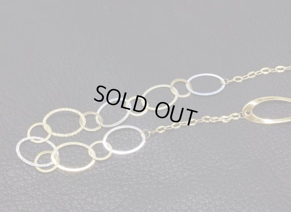 画像13: K18YG×K18WGオーバルミックスロングネックレス