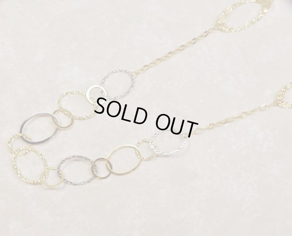 画像11: K18YG×K18WGオーバルミックスロングネックレス