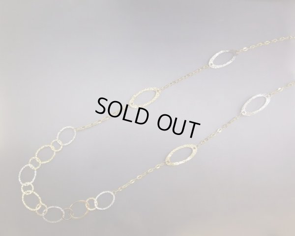 画像7: K18YG×K18WGオーバルミックスロングネックレス