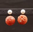 画像3: チタン&ステンレス　す玉サンゴ　淡水パール2wayピアス