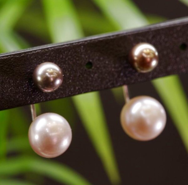 画像8: チタン&ステンレス　アコヤ・淡水パール2wayピアス