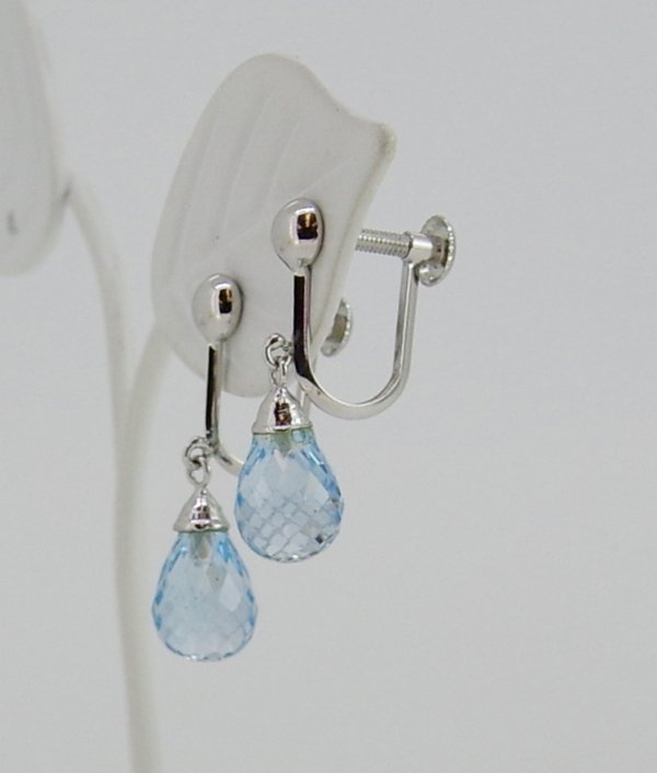 画像8: Pt900ブリオレットブルートパーズイヤリング