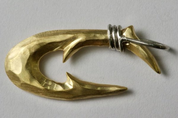 画像9: Pt900/K18 縄文釣り針 大 ペンダント