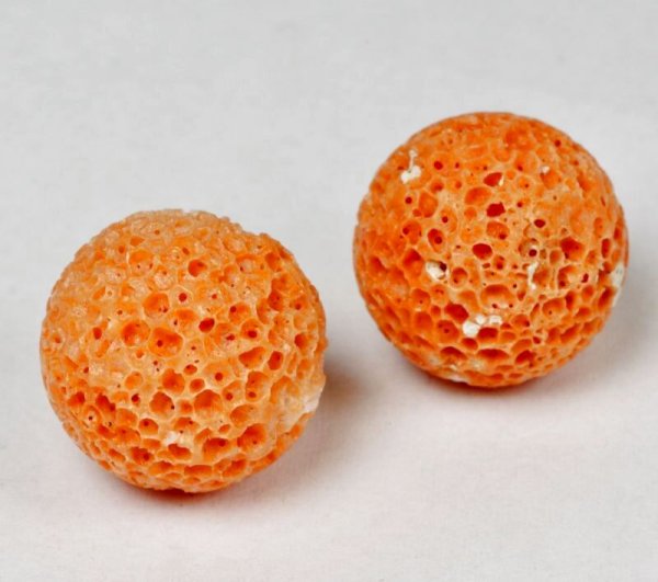 画像1: 珊瑚 す玉 約16.2-16.5mm