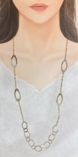 画像15: K18YG×K18WGオーバルミックスロングネックレス