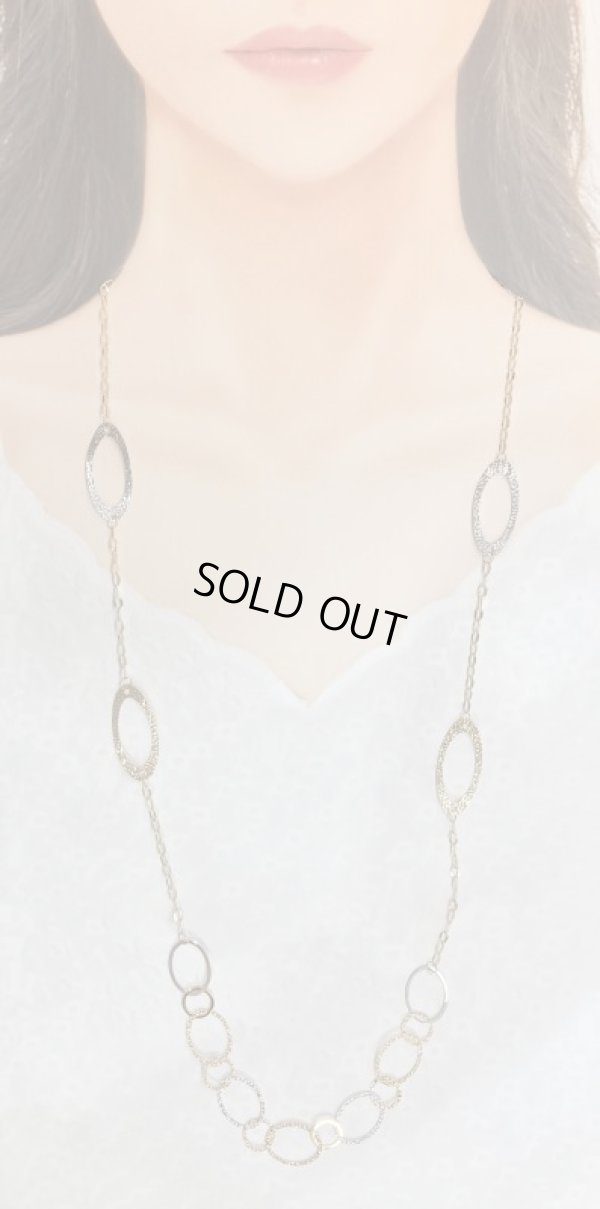 画像15: K18YG×K18WGオーバルミックスロングネックレス