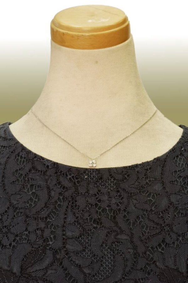 画像8: Ptブルートリートメントダイヤ入りフラワーペンダントネックレス