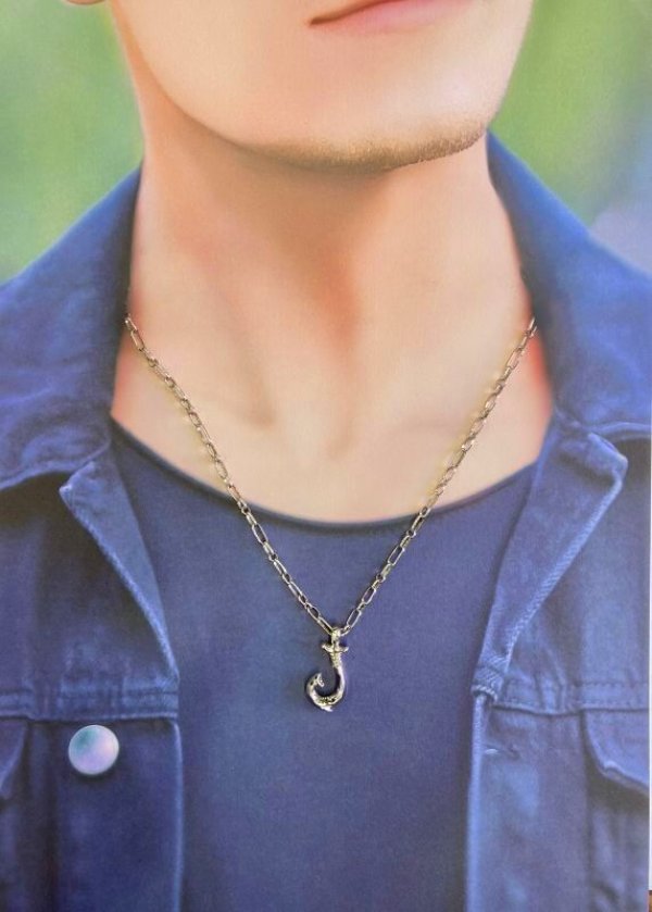 画像7: Pt900 フィッシュフックペンダント Mサイズ