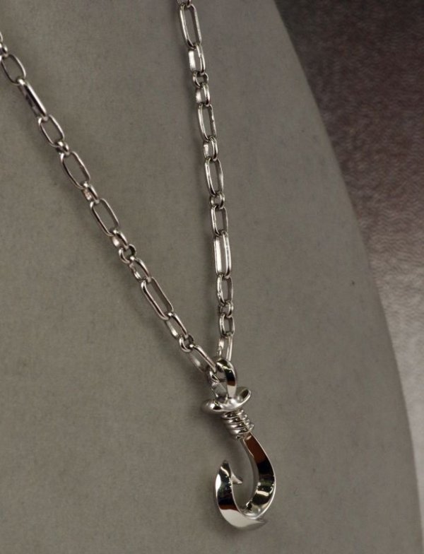 画像11: Pt900 フィッシュフックペンダント Mサイズ