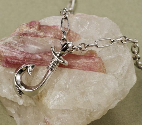 画像13: Pt900 フィッシュフックペンダント Mサイズ