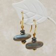 画像11: K18ラブラドライト×ヘマタイトピアス