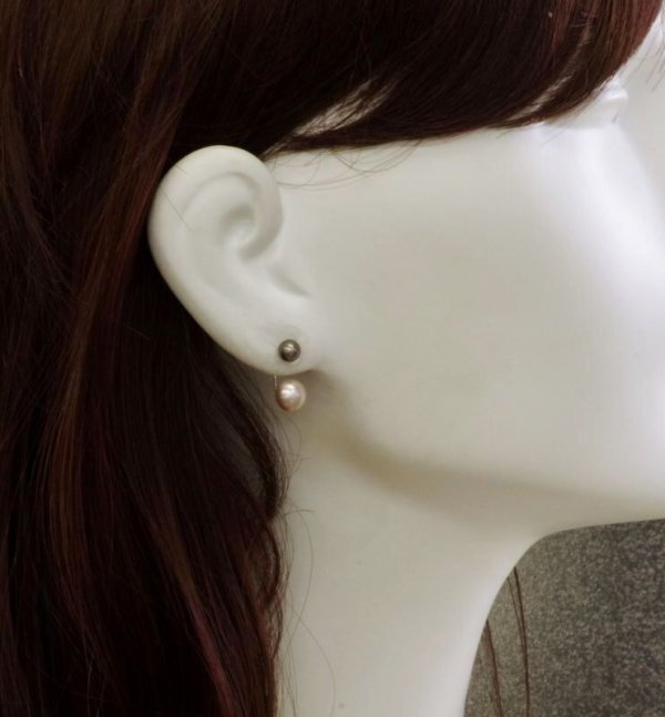 画像5: チタン&ステンレス　アコヤ・淡水パール2wayピアス