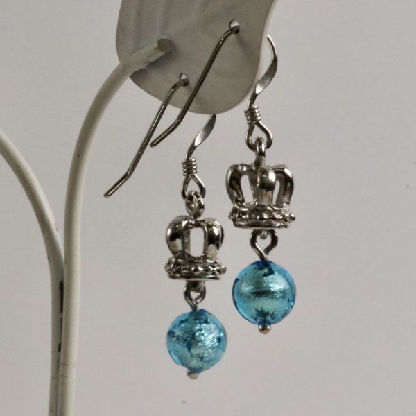 画像4: 【50%OFF】SVクラウン×ベネチアンガラスピアス