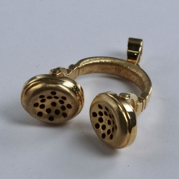 画像3: SV925ヘッドホンペンダントトップ(ゴールドメッキ)