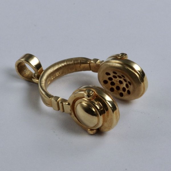 画像4: SV925ヘッドホンペンダントトップ(ゴールドメッキ)