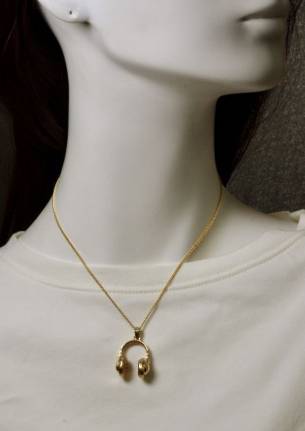 画像11: SV925ヘッドホンペンダントトップ(ゴールドメッキ)