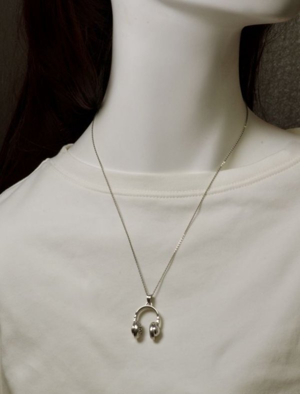 画像9: SV925ヘッドホンペンダントトップ(ロジウムメッキ)