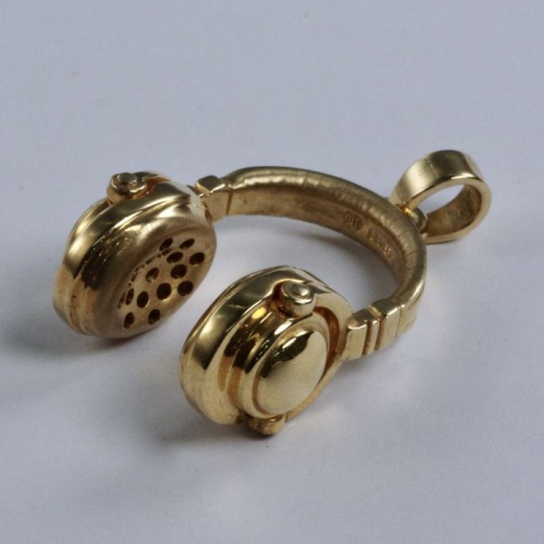 画像6: SV925ヘッドホンペンダントトップ(ゴールドメッキ)