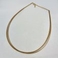 画像1: 【取り寄せ商品】12連ワイヤーネックレス（遠州茶×ゴールド） (1)