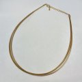 【取り寄せ商品】12連ワイヤーネックレス（遠州茶×ゴールド）