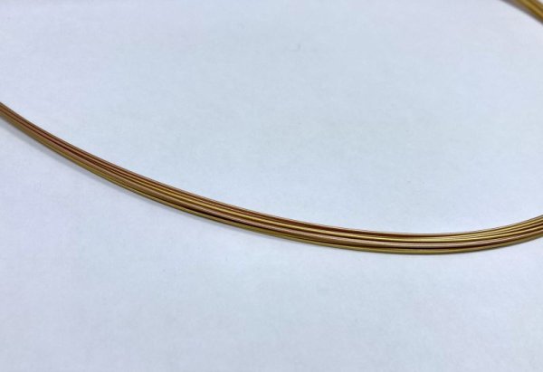 画像2: 【取り寄せ商品】12連ワイヤーネックレス（遠州茶×ゴールド）