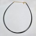 【取り寄せ商品】12連ワイヤーネックレス（ブラック×グレー）