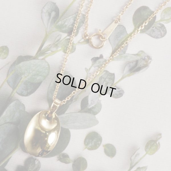 画像9: K18オーバル凹みペンダントネックレス