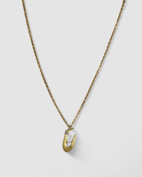 画像7: Pt900/K18 縄文釣り針 大 ペンダント