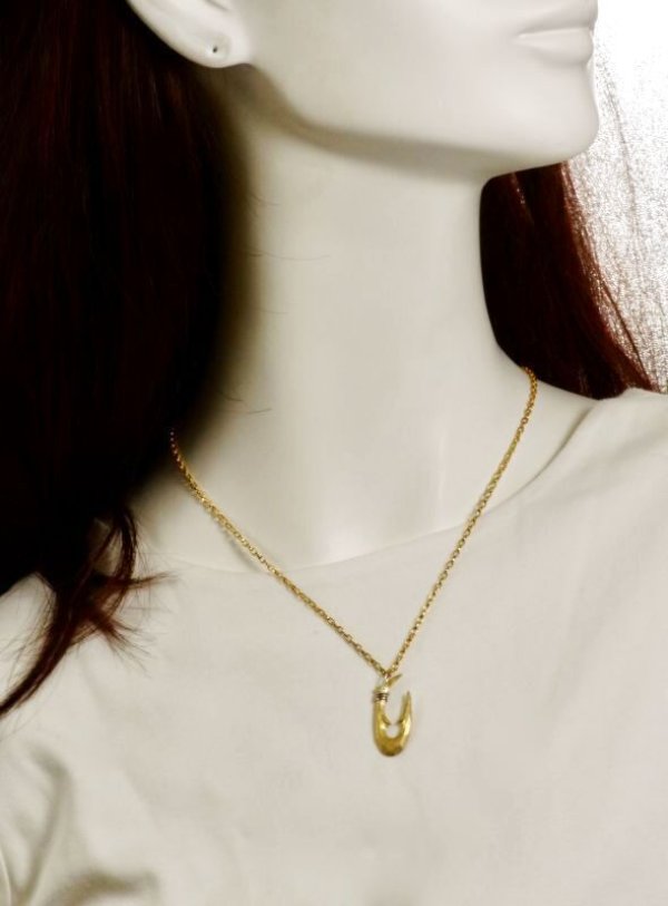 画像6: Pt900/K18 縄文釣り針 大 ペンダント