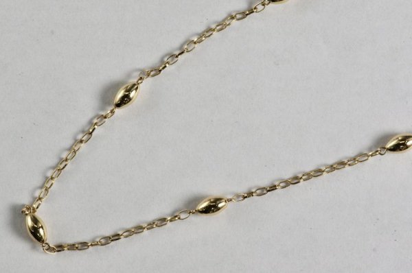 画像6: K18アーモンドパーツ入りネックレス