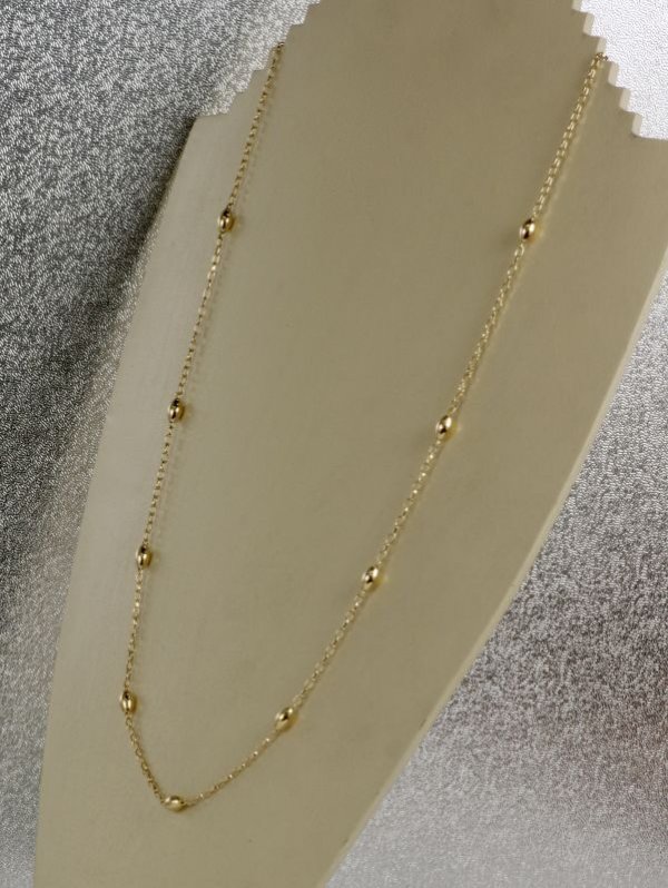 画像4: K18アーモンドパーツ入りネックレス