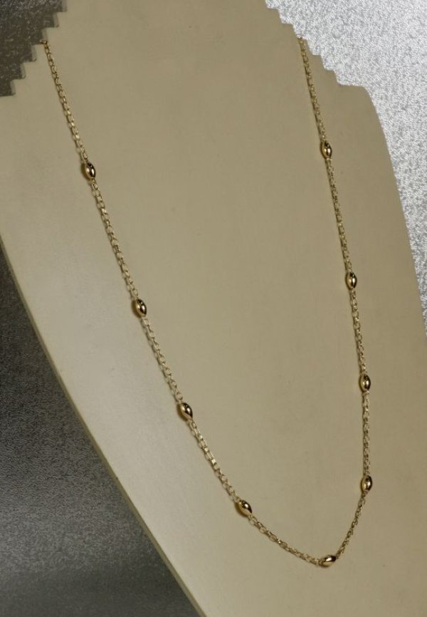 画像5: K18アーモンドパーツ入りネックレス