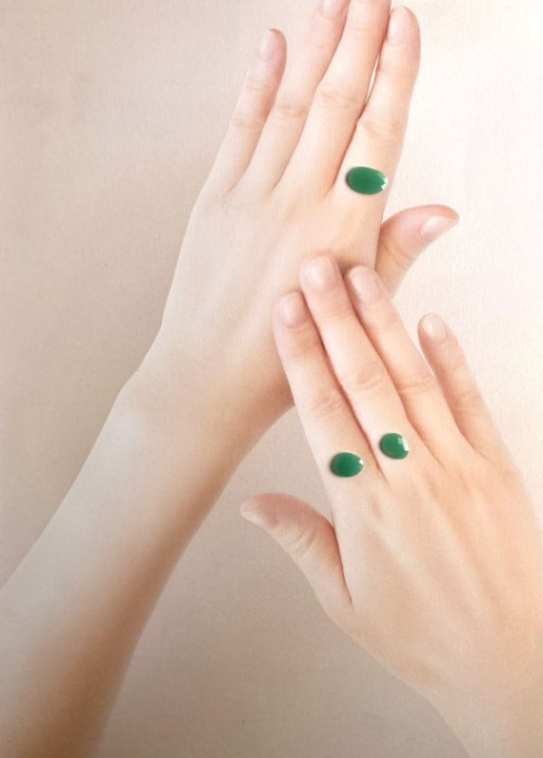 画像5: 平クリソプレーズ　　ファセットカット　